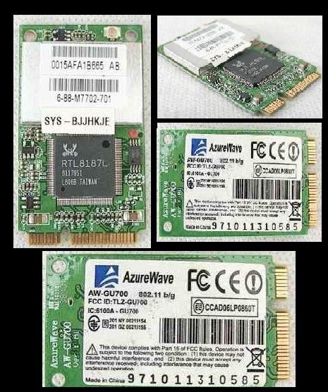Placa Wi Fi Notebook Azure Wave Aw-gu700